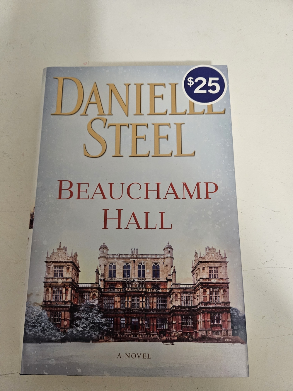 Danielle Steel "Beauchamp Hall" Hardcover Book - Light Blue & Gold